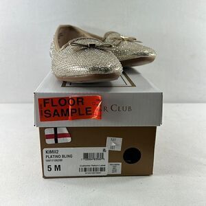 Charter Club Kimii Platino Bling Evening Deconstructed Loafers Sz 5 M Floor Samp